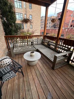 West Elm Outdoor Wood Sectional Sofa Frame