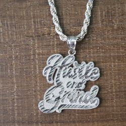 925 Sterling Silver Rope chain and pendant