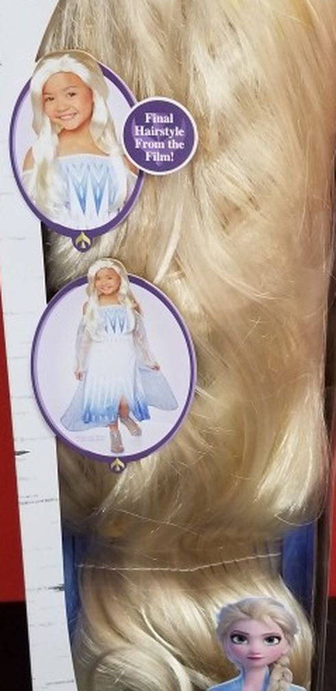 NEW! Frozen 2 Elsa the Snow Queen Wig.