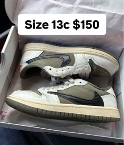 Jordan retro 1s Travis Scott size 13c kids youth