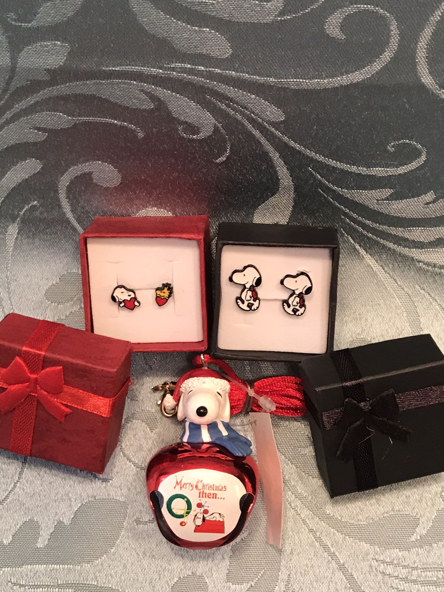 Snoopy Earrings & Bell Necklace - All for $10