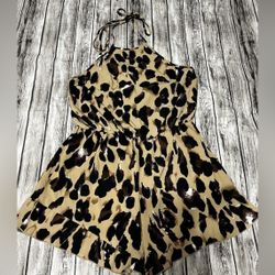 Animal Print Romper