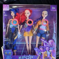 K-Pop Demon Hunter Doll toy - 3 Pack 