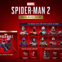 Marvel Spider Man 2 Deluxe Edition venom Peter Morales Action Game Ps5 Adventure