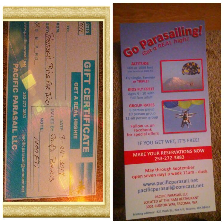 Parasailing tickets for 2 great deal