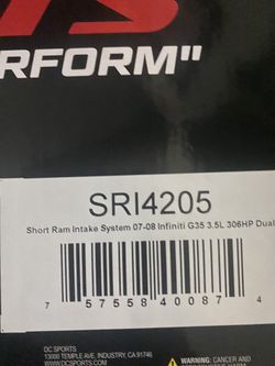 DC SPORTS DUAL SHORT RAM INTAKE (07-08 G35/350Z / 08-13 G37 / 14-15 Q50 / 09-21 370Z