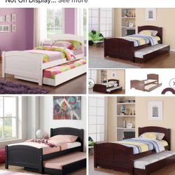 Twin Bed With Trundle Twin Not Including Mattress 