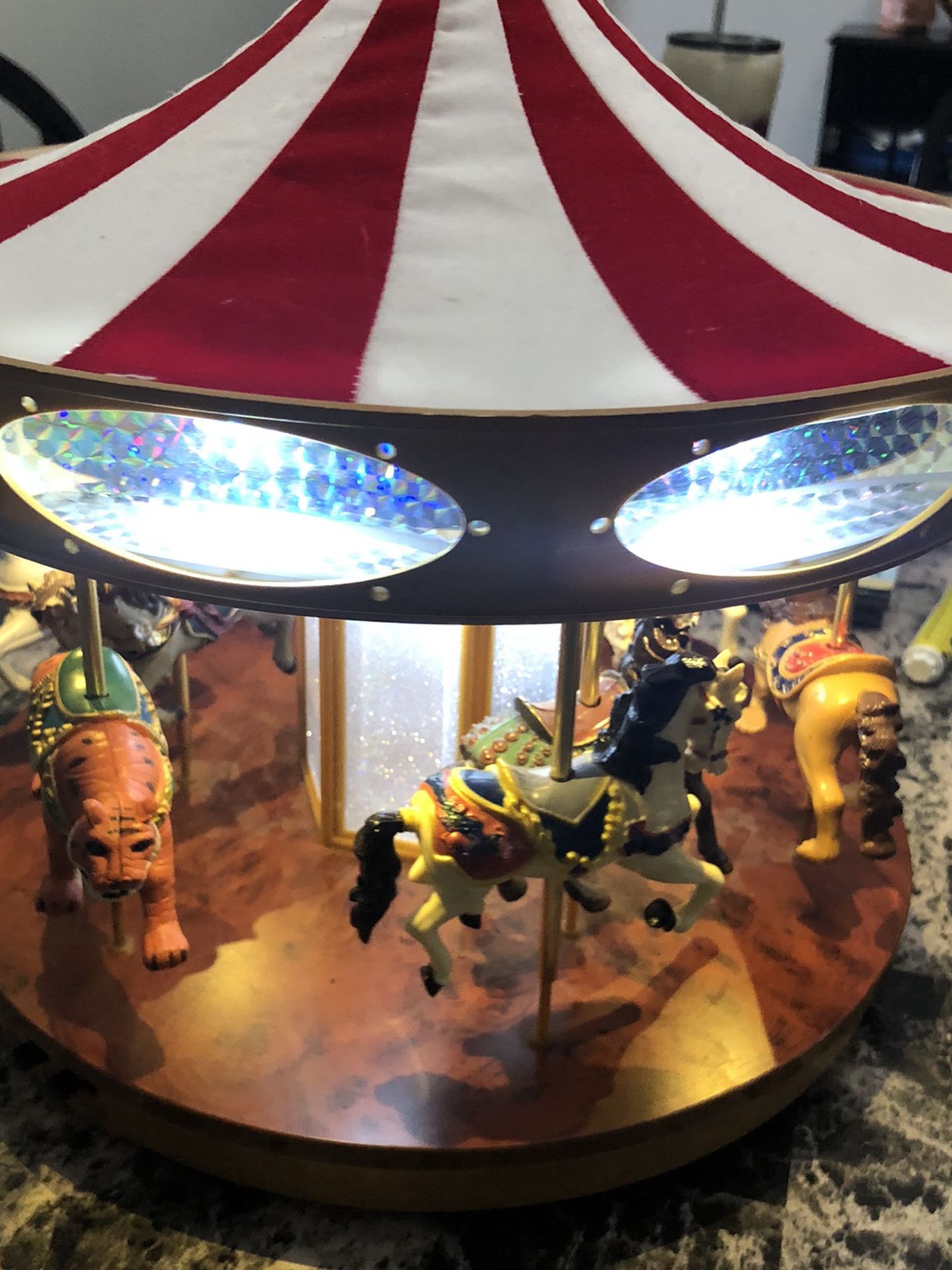 Carousel Rotating With Lights And Music