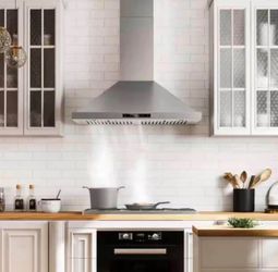 30 in. 500 CFM Ductless Convertible Wall Mount Range Hood in Stainless Steel with LED Lights, Filter and Touch Control