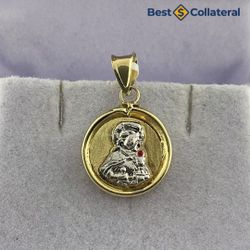 14k Gold Stone Pendant