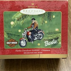 New Vintage Harley Davidson Barbie Christmas ornament  Made in 2000