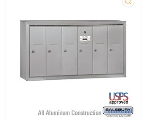 Salsbury 3506 Vertical Mailbox - 6 Doors - USPS Access  