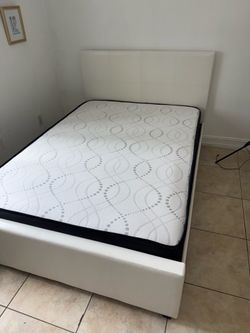 Full size bed frame with mattress all new furniture free delivery free installation