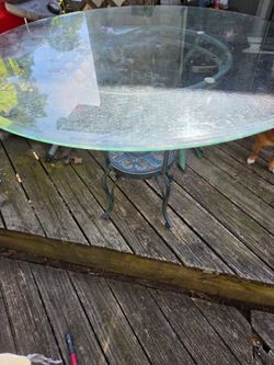 Rod iron dining room table