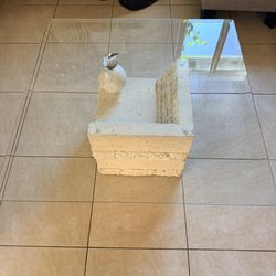 Glass and stone center table /mesa De centro