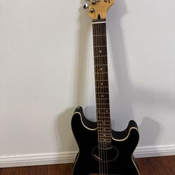 Used Fender Standard Stratacoustic Black Acoustic Electric Guitar