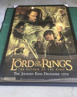 Lord of The Rings Movie theater banner framed