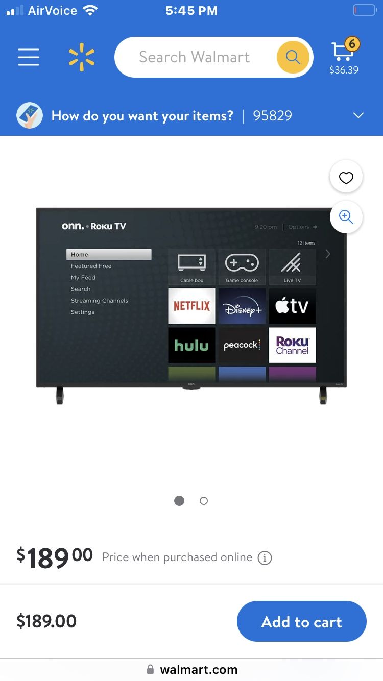 Roku 43’ Inch Tv