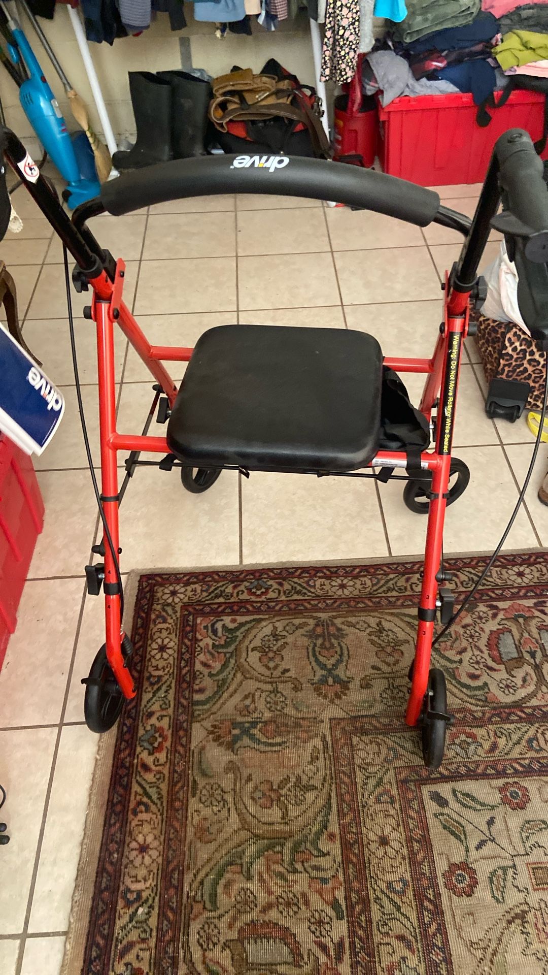 Brand New And Used Walker With Wheel It’s Red  