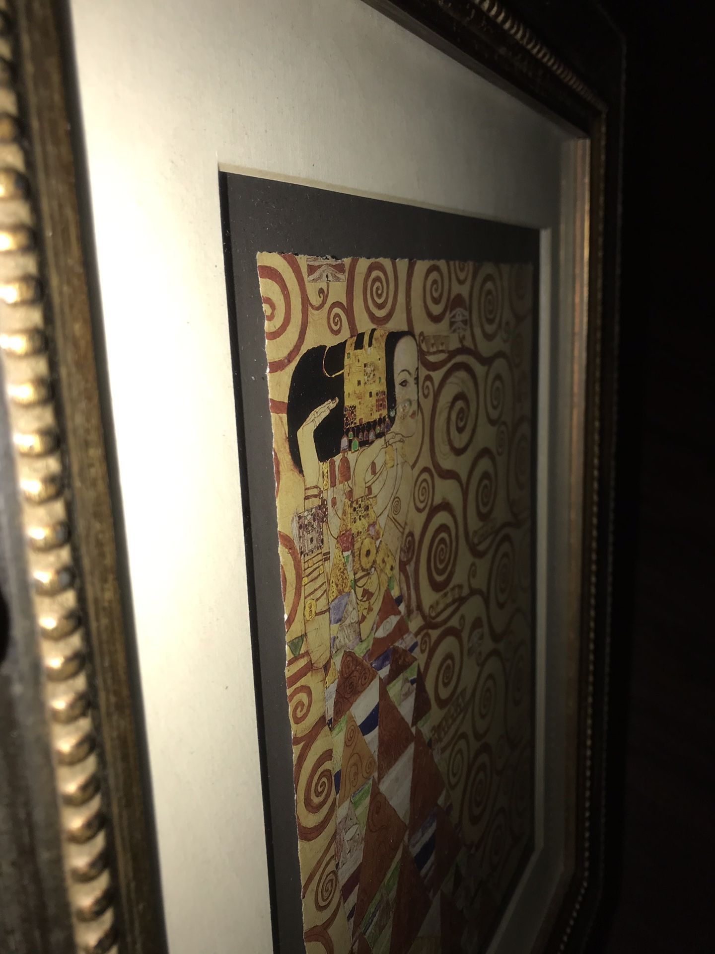Abstract Painting ; Paper Cut Out ; Vintage Frame