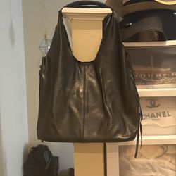 Black leather Hobo Bag