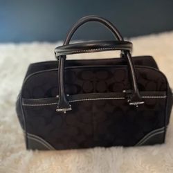 Coach black signature satchel NWOT