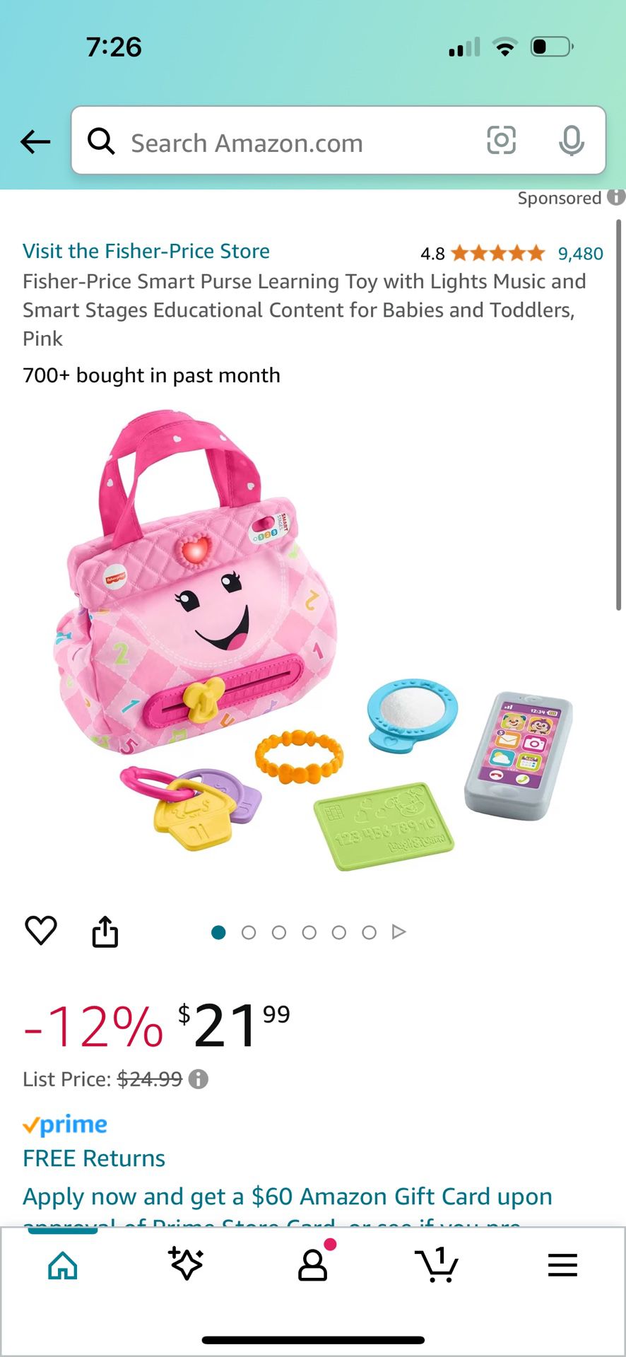 Fisher Price Smart Purse Toy