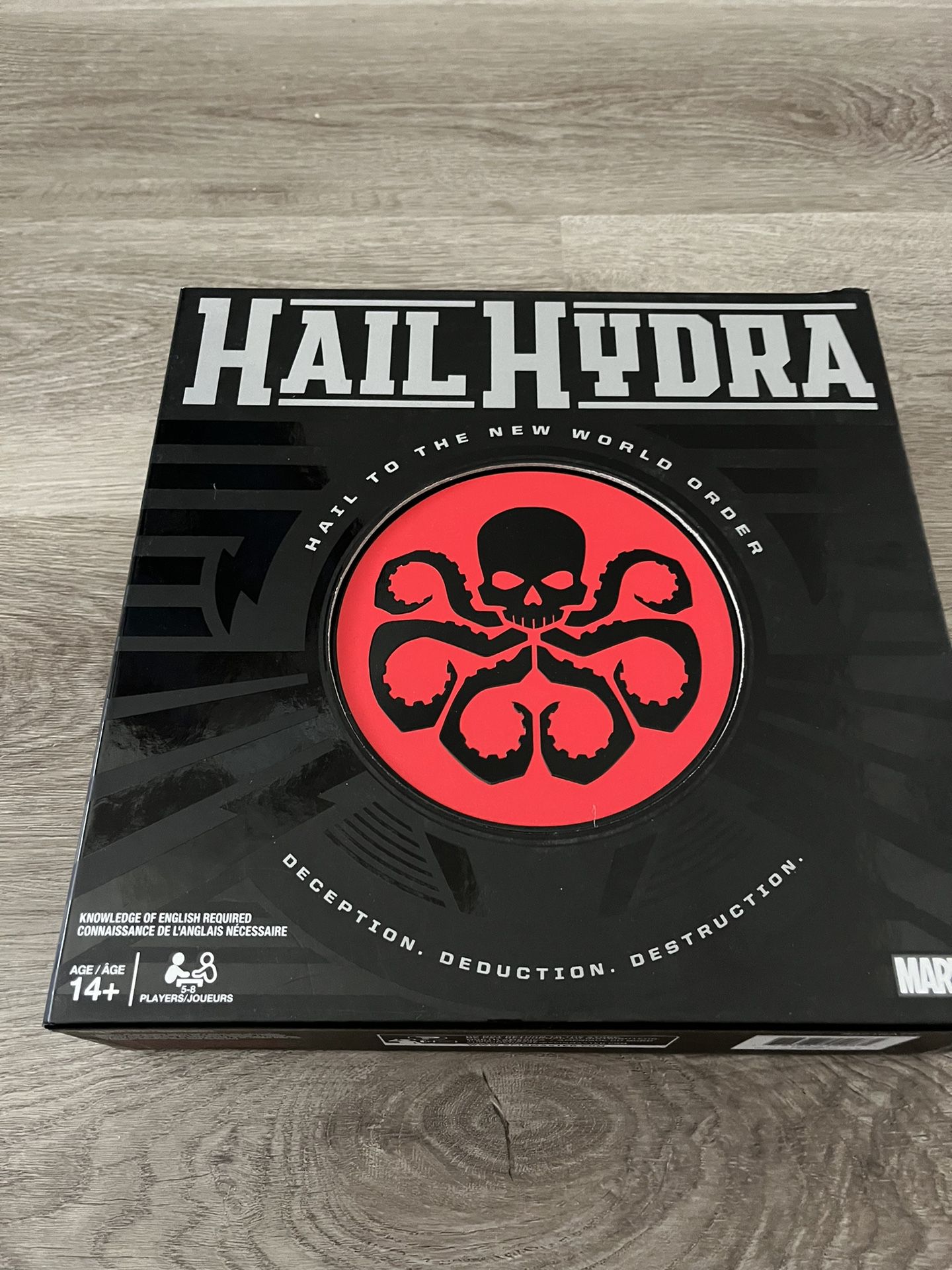 Marvel, Hail Hydra Superhero Board Game Black Panther Hulk Captain America Red Skull Black Widow Spiderman, for Adults and Teens Ages 14 and up