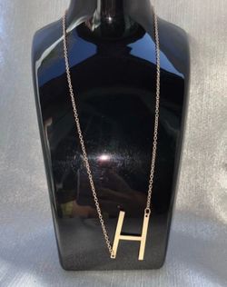 Necklace with the letter h