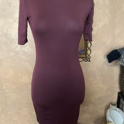 Burgundy Bodycon Dress