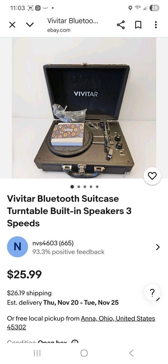 Suitcase Turntable Speaker ( Bluetooth)