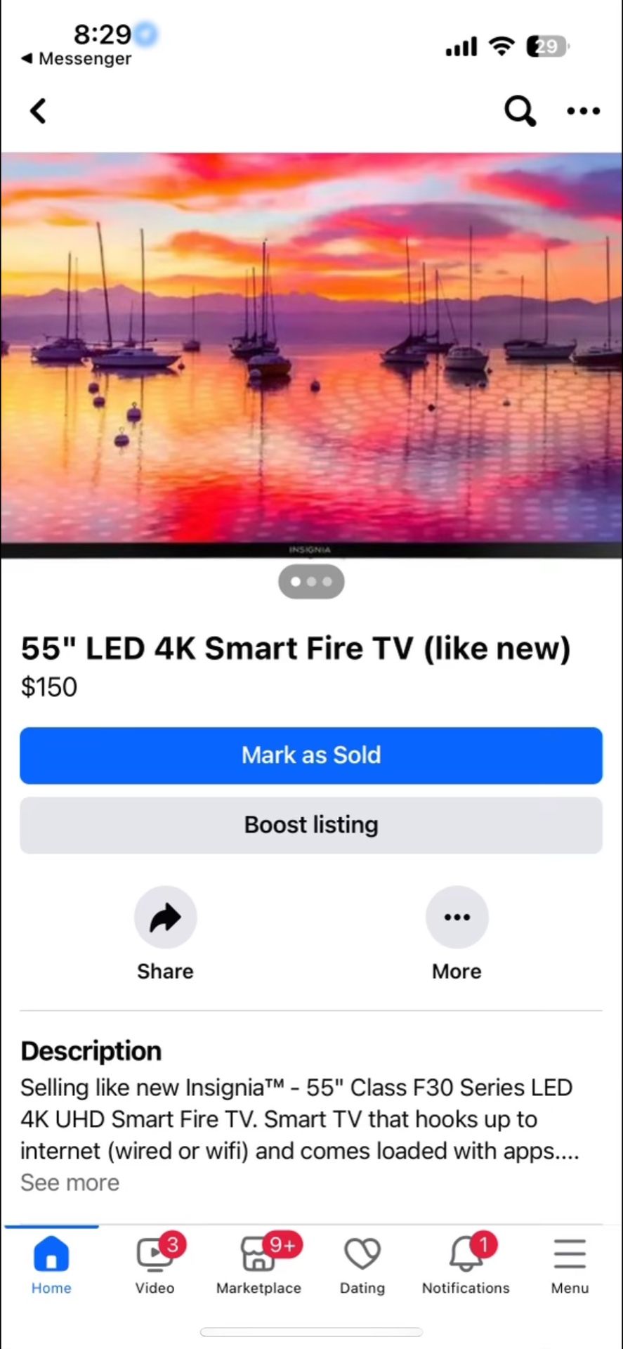 TV 55 lead 4K SMART FIRE TV