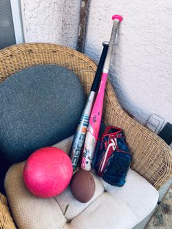 Baseball Bats, Gloves and Misc Balls