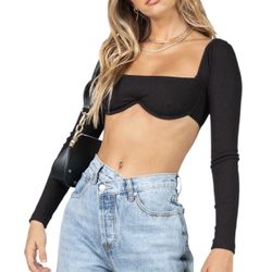 Women’s Black Crop Top