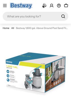 Bestway 1,600 gal. Above Ground Pool Sand Filter Pump