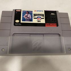 Madden 94 Super Nintendo Game