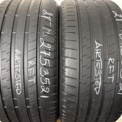 2 Tires 275 35 21 Bridgestone Alenza 001 Run Flat No Repairs
