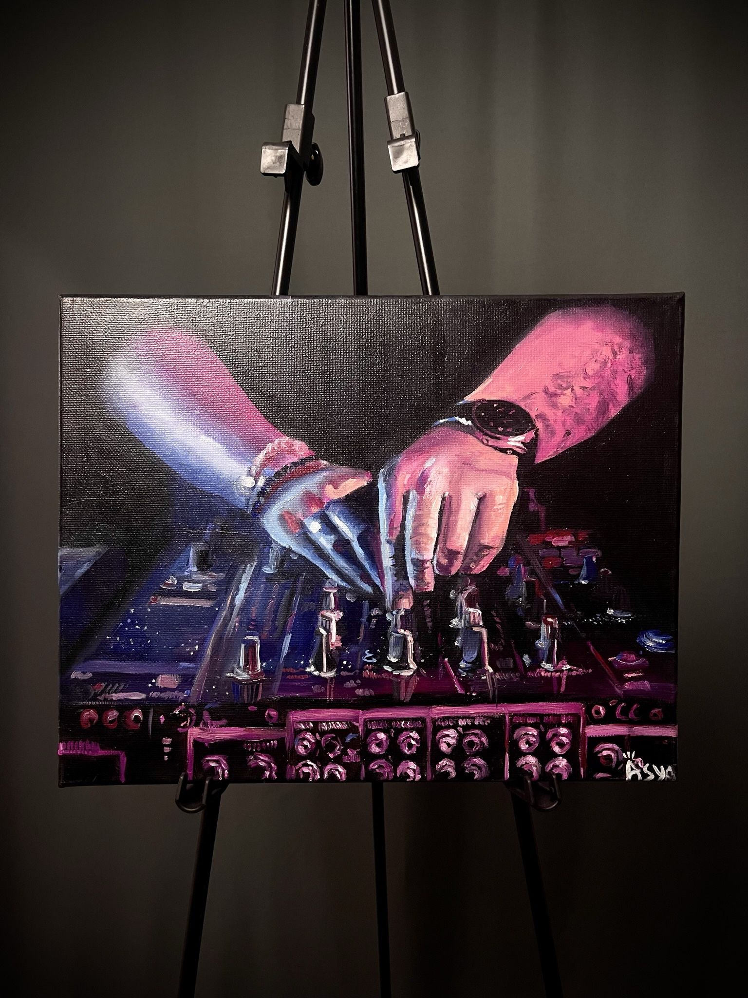 DJ Oil painting electronic music , DJ stand for Sale in Rolling Hills