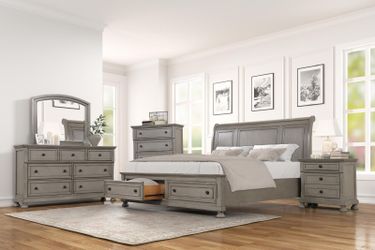 4 PC BEDROOM SET NEW IN BOX (MATTRESS AND CHEST SOLD SEPARATELY)