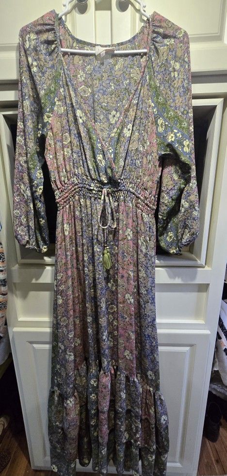 🌿 Boemo Floral Maxi Dress- Medium Petite-Boho🌿