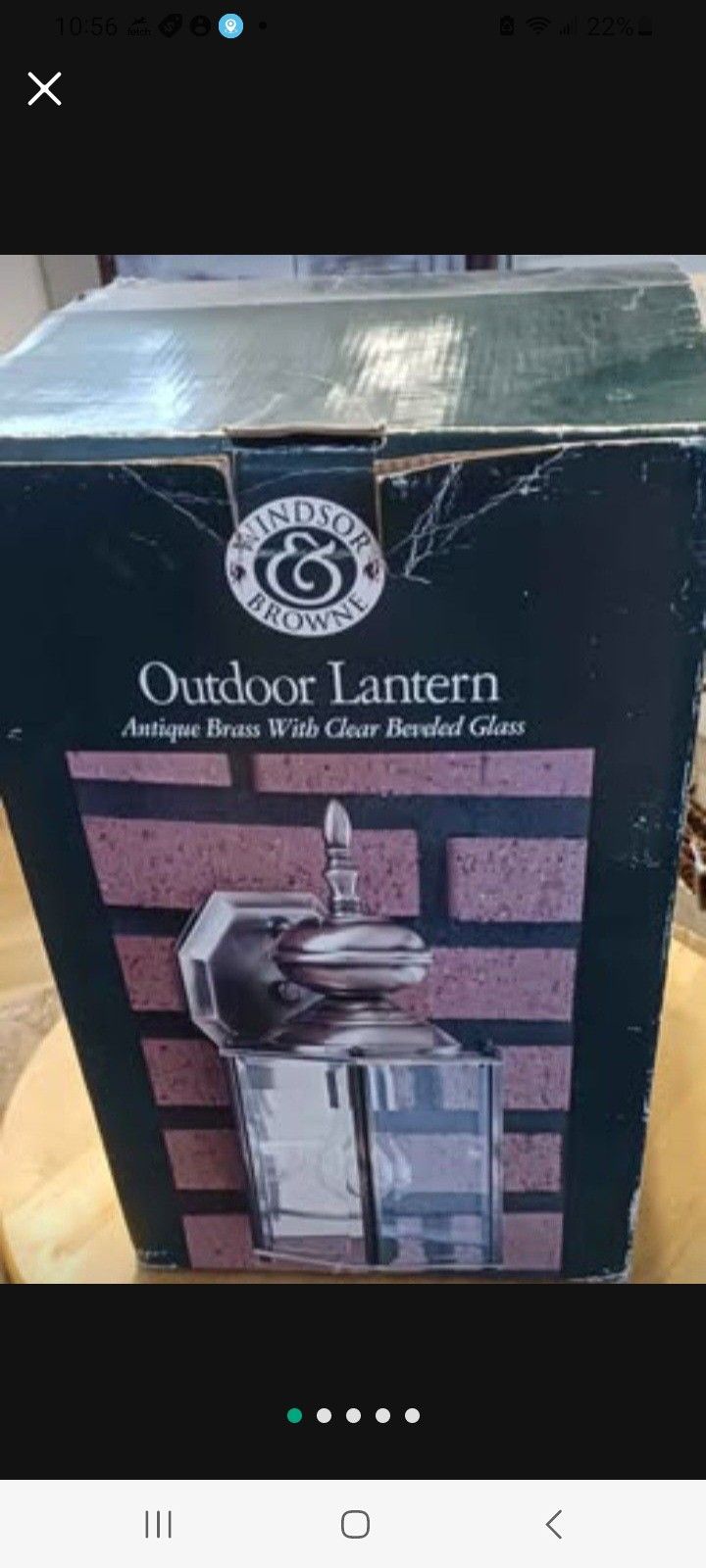 NEW in box Brass Mount Porch Lantern ●See Pics & Details● $37 Open to offer 💥Price Drop To $30💥