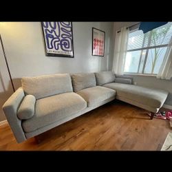 Large Gray Sectional Couch Sofa