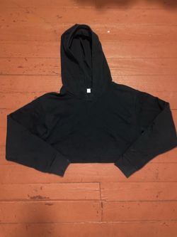 Lululemon Black Cropped Pullover Hoodie