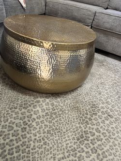 Gold drum table
