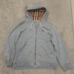 Burberry Grey Zipup XXL