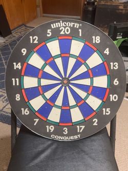 🎯 Unicorn Conquest 2-Sided Dartboard & Baseball Game – Vintage