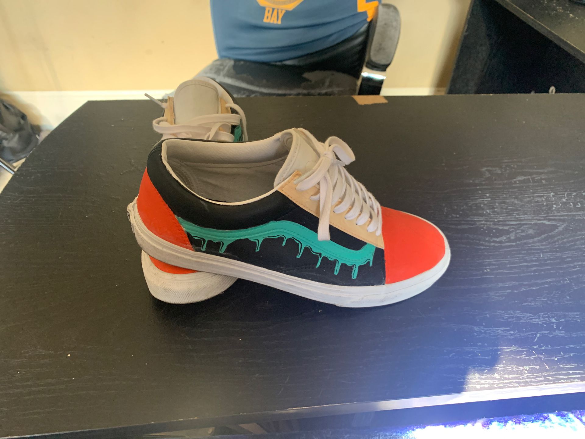Vans sneakers customized drip (size 10)