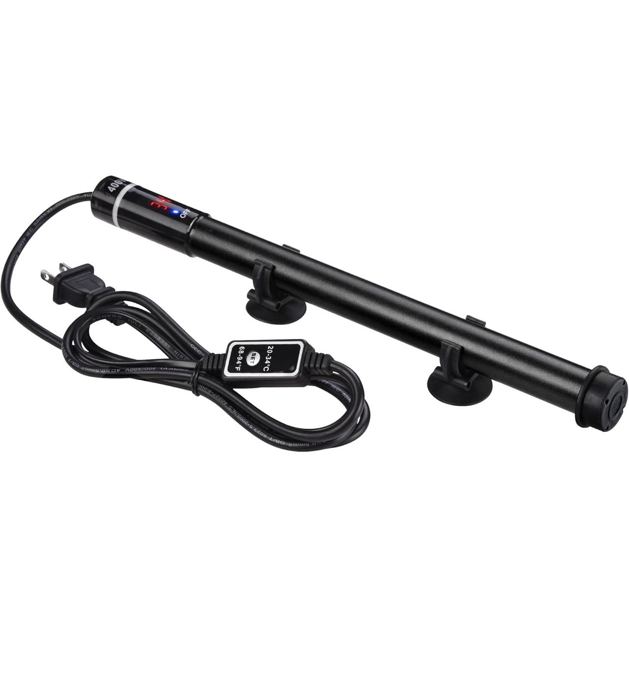 Yescom Aquarium Heater 400W Submersible Fish Tank Heater for 80 Gallon with Intelligent LCD Temperature Display Saltwater Freshwater
