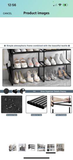  Amazer 4 Tiers Shoe Rack for Closet, Shoe Storage