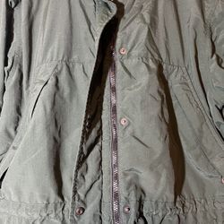 90s Eddie Bauer Green Fleece/quilt Lined Zip Up